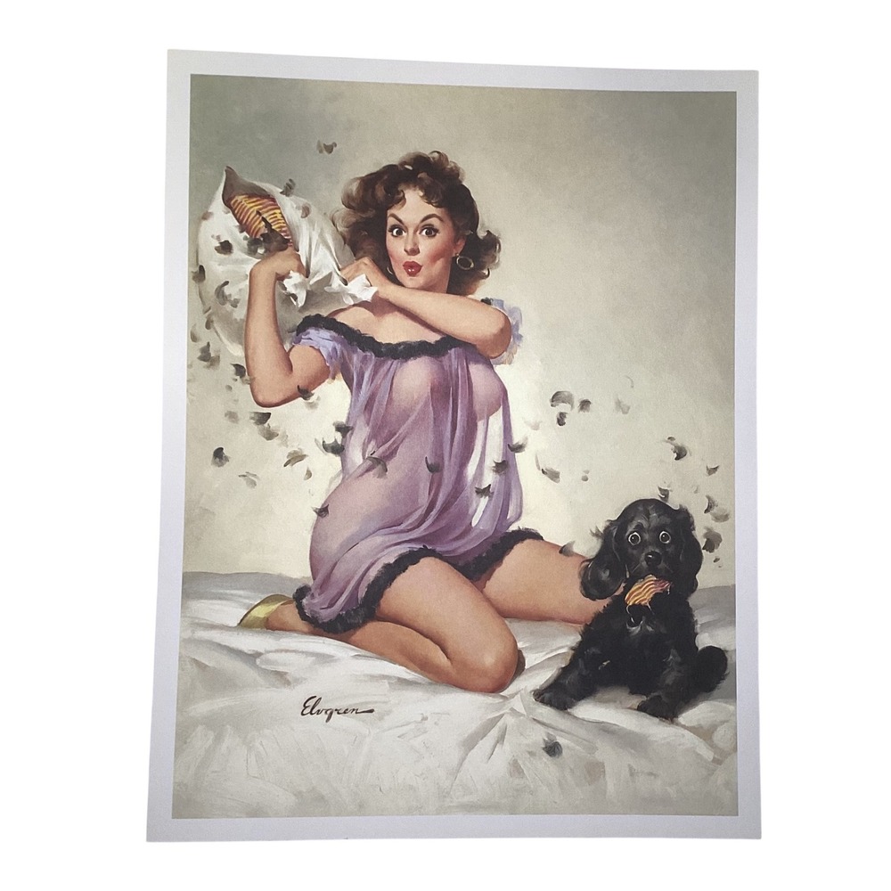 Gil Elvgren Ticklish Situation 1957 Pin-Up Art Print Taschen 10x13 Retro Decor